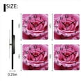 thumbnail image 3 of Non-Ticking Silent Wall Clocks Battery Operated Personalized Decor Clock for Living Room,Bedroom-Pink Rose With Water Droplets Vibrant Colors(10inch), 3 of 4