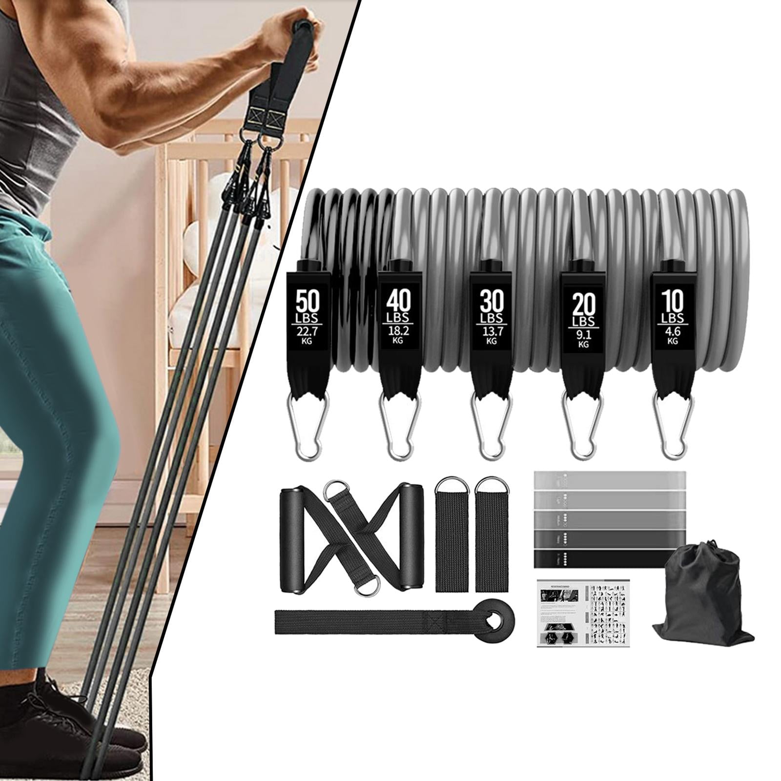 DimyFew Resistance Bands Set Pull Up Assistance Bands Stretch Bands Set for Yoga Fitness 150lbs 18Pcs Set