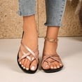 thumbnail image 2 of hoksml Women's Crisscross Strap Flip Flops, Open Toe Summer Slippers for Summer Casual and Beach Wear, 2 of 9
