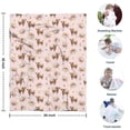 thumbnail image 4 of Pink Highland Cow Flower Pattern Blanket,Comfortable Soft Flannel Throw Blanket,All Season,Warm Lightweight Blankets for Sofa Bed Couch Living Room Chair,30"x40", 4 of 4