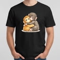 thumbnail image 2 of Cute Baby Monkey Named Punch Plush Hugging T-Shirt, 2 of 6