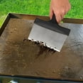 thumbnail image 2 of Shoreew Stainless Steel Griddle Scraper with Handle BBQ Cleaning Shovel Flat Top Grill Scraper Outdoor Barbecue Turners, 2 of 7