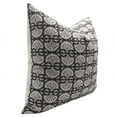 thumbnail image 5 of Fabdivine Block Print Throw Pillow Cover, 22x22 Inch Thick Linen Handmade Cushion Cover, Floral Print Boho Design Black Pillow Cover for Sofa and Couch, 5 of 5