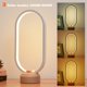 thumbnail image 3 of Lámpara de escritorio LED de estilo concéntrico innovadora, multifunción para oficina en casa, base de madera antideslizante que garantiza la estabilidad, LED blanco cálido que cuida la vista con una, 3 of 8