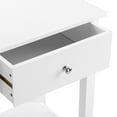 thumbnail image 4 of IVV Nightstand with Drawer, Modern Side Tables with Storage Open Shelf, Farmhouse Bedside Table Night Stand for Small Spaces Bedroom Office, White, 4 of 5