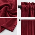 thumbnail image 3 of SNITIE Crushed Velvet Rod Pocket Curtains, 2 Panels Luxurious Thermal Insulated Soundproof Drapes, Soft Durable Light-Filtering Window Treatments for Living Room Bedroom, 3 of 7