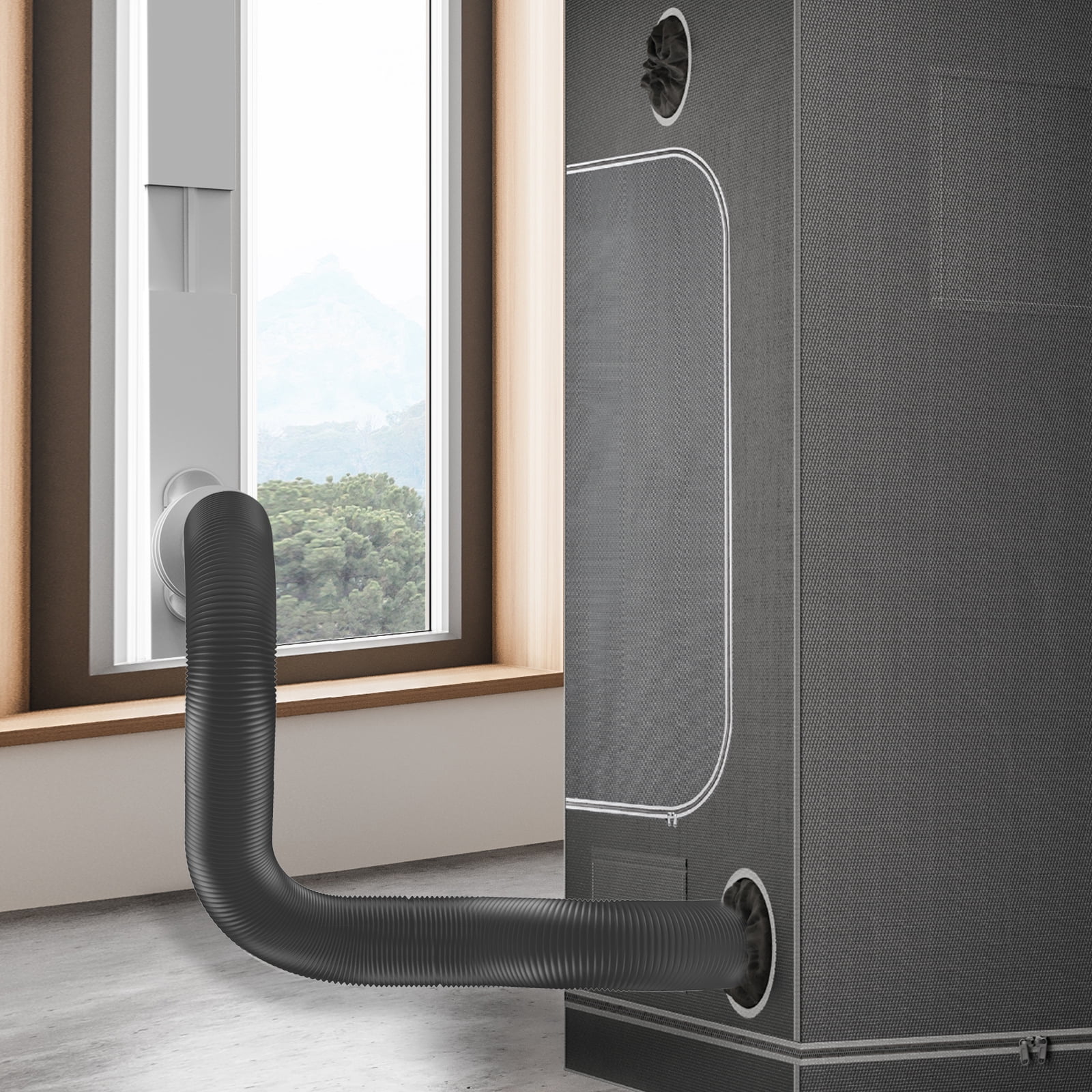 AC Infinity Window Duct Kit, Universal Vent Port for 4” and 6” Inline Fans, Window Vent Kit Fit with HVAC Ducting, Hoses, Duct Fans, Air Conditioner, and Dryer in Homes, Grow Tents, and Indoor Grow Ro