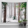 thumbnail image 3 of Tapiz con estampado de muñeco de nieve y alce con paisaje de nieve de invierno para decoración de pared del hogar, sala de estar y dormitorio, 3 of 5