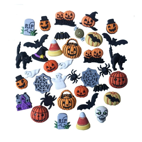 Buttons Galore and More Halloween Super Value Pack 50 Piece Assortments of Novelty Buttons for Sewing and Crafts