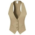 thumbnail image 3 of MixMatchy Women's Economy Dressy 3 Button Versatile Racerback Tuxedo Suit Vest Waistcoat, 3 of 5