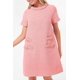 thumbnail image 2 of ZHAOCHENG Vestido Jackie de tweed para mujer, manga corta, elegante, cuello redondo, para fiesta de negocios, estilo vintage, con botones, ajustado, minivestido Jackie, 2 of 3