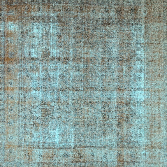Ahgly Company Indoor Square Persian Light Blue Traditional Area Rugs, 5' Square