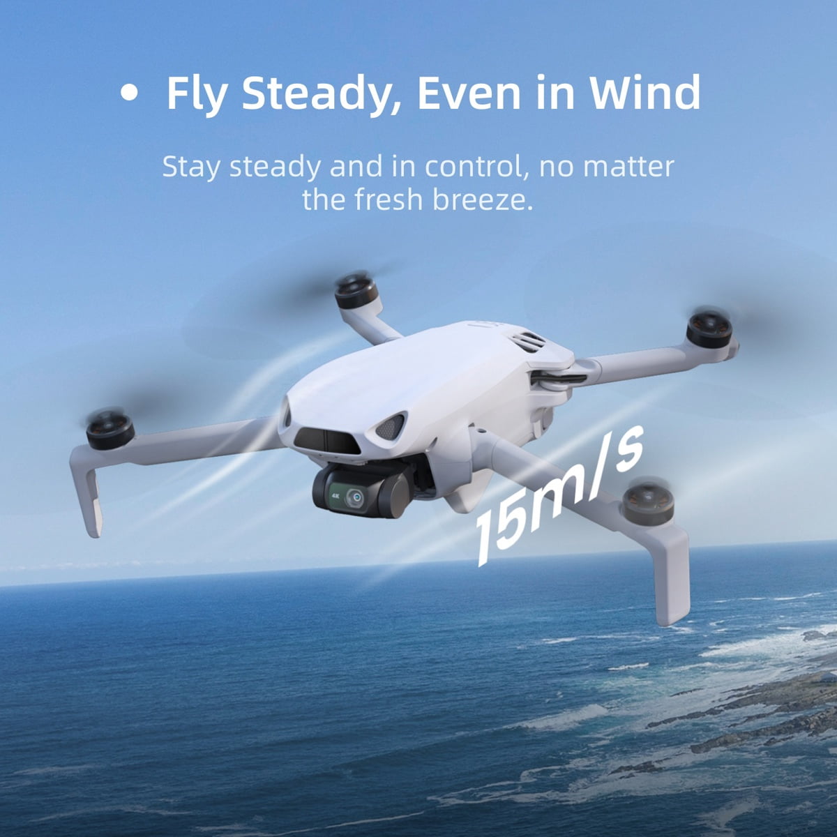 Skyrover S1 4K Drone with Remote Controller, White