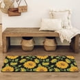 thumbnail image 4 of Black Green Stem Sunflower Pattern Bathroom Rugs Mat,Non Slip Microfiber Bathroom Rug,Rubber Backing,Soft Bathroom Mats for Bathroom Floor,Tub and Shower,47x17in(120x43cm), 4 of 5