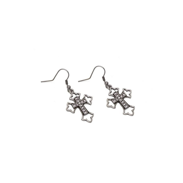 Steampunk Boucles d'Oreilles - Croix Cloutée