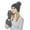 Gray, variant on Homenesgenics Winter Hat for Women under $10 Unisex Fashion Solid Color Plus Velvet Knitted Warm Hat And Gloves Two-piece Set