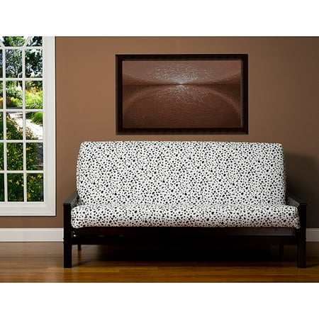 Siscovers Spotted Black And White Animal Print 6 Inch Deep Queen Size Futon Cover