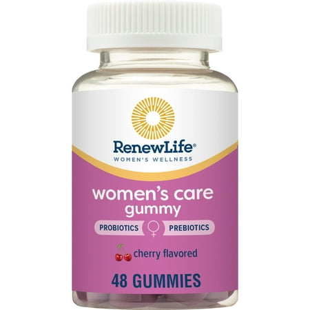 Renew Life Womens Care Gummy with Prebiotics Gluten Free Cranberry 48 Gummies