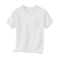 thumbnail image 3 of Mooqilaa Girls T Shirts, Fashion Crew Neck Printed Short Sleeve Kids Summer Tops White Size 9-10T, 3 of 4