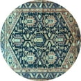 thumbnail image 1 of Ahgly Company Indoor Round Persian Light Blue Traditional Area Rugs, 3' Round, 1 of 4
