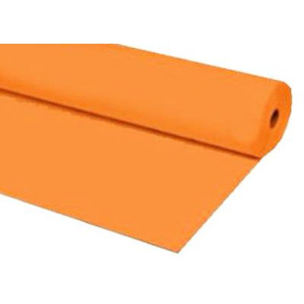 Orange Pumpkin Color Disposable Plastic Table Cover Roll 40 x 100 ft
