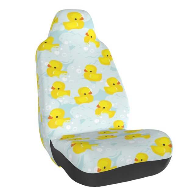 Wukai cute rubber duck Full Set Car Seat Covers with Soft Padding Universal Auto Front Seats Protector and Cushion Mat