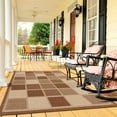 thumbnail image 5 of Ottomanson Jardin Boxes Design 5x7 Non Shedding Indoor Area Rug, 5'3" x 6'11", Brown, 5 of 9