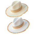 thumbnail image 1 of 2 × de Moda Sombreros de Verano Accesorios para Mujeres Hombres Viajes Camping Salvador Sombrero de paja de ala ancha, 1 of 10