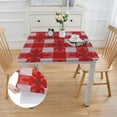 thumbnail image 2 of HAOXIT Checkered Rectangle Tablecloth - Waterproof Table Cloth Stain Resistant Washable Table Cover for Picnic/Camping/Outdoor - Red and White 36*36, 2 of 7