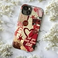 thumbnail image 5 of Red Collage Aesthetic Phone Case, Retro Love Quote Art iPhone Cover, Vintage Romantic Artistic Protective Case for iPhone 17 16 15 14 13 12 11 Pro Plus Mini, 5 of 6