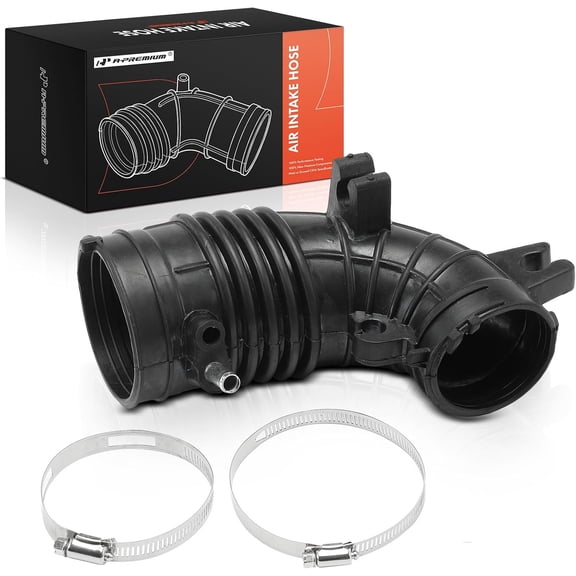 A-Premium Upper Engine Air Intake Hose Tube W/Clamps [fits DOHC, 4Cyl 2.4L] Compatible with Honda CR-V 2005-2006, Sport Utility 4-Door, Air Cleaner To Engine, Replace# 17228PNBJ00