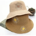 thumbnail image 2 of CoCopeaunts Women Straw Bucket Hat Wide Brim Sunshade Vacation Beach Sunflower Embroidery Summer Handmade Packable Fisherman Hat, 2 of 8