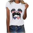 thumbnail image 1 of XZNGL Chemisiers à Manches Courtes pour Femmes T-Shirt Imprimé de la Fête de l'Indépendance pour Femmes Ample Décontracté Col Rond Manches Courtes Hauts pour Femmes Chemisier T-Shirts d'Été pour Femmes Hauts à Manches Courtes pour Femmes, 1 of 8