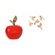 thumbnail image 1 of Escultura De Fruta De Cerámica Y Pájaro De Madera, Adorno De Pared Para Decoración Del Hogar, Oficina, Dormitorio, Cafetería, Sala De Estudio, Regalo Coleccionable De Vacaciones., 1 of 8