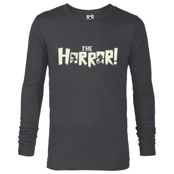 Disney Mickey Mouse and Minnie Mouse Halloween The Horror! - Long Sleeve T-Shirt for Men - Customized-Charcoal Heather