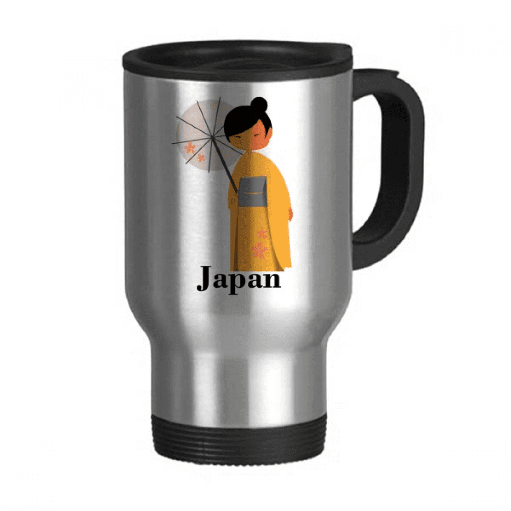 Traditional Japanese Women Dress Code Travel Mug Flip Lid Stainless