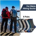 thumbnail image 2 of KOITHOT 8 Pairs Wool Socks for Men, Crew Socks Thermal Warm for Winter Work Hiking, 2 of 6