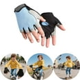 thumbnail image 2 of FYDUU Toddler Kids Bike Gloves Outdoor Sports Cycling Gloves Kids Half Finger Fingerless Workout Gloves Breathable Leisure Versatile 4-6 Years, 2 of 3
