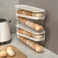thumbnail image 6 of Egg Holder Container for Refrigerator Door | Stackable Sliding Egg Storage Box | Plastic Food-Grade Drawer-Style Tray | Fits 12 Eggs | Space-Saving Organizer | White | 30.3x14.2x8.5cm |, 6 of 6
