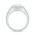 thumbnail image 2 of Rosec Jewels 2 CT Bezel Set Solitaire Moissanite Ring with Surfaced Prong Side Stones, 18K White Gold, US 11.00, 2 of 8