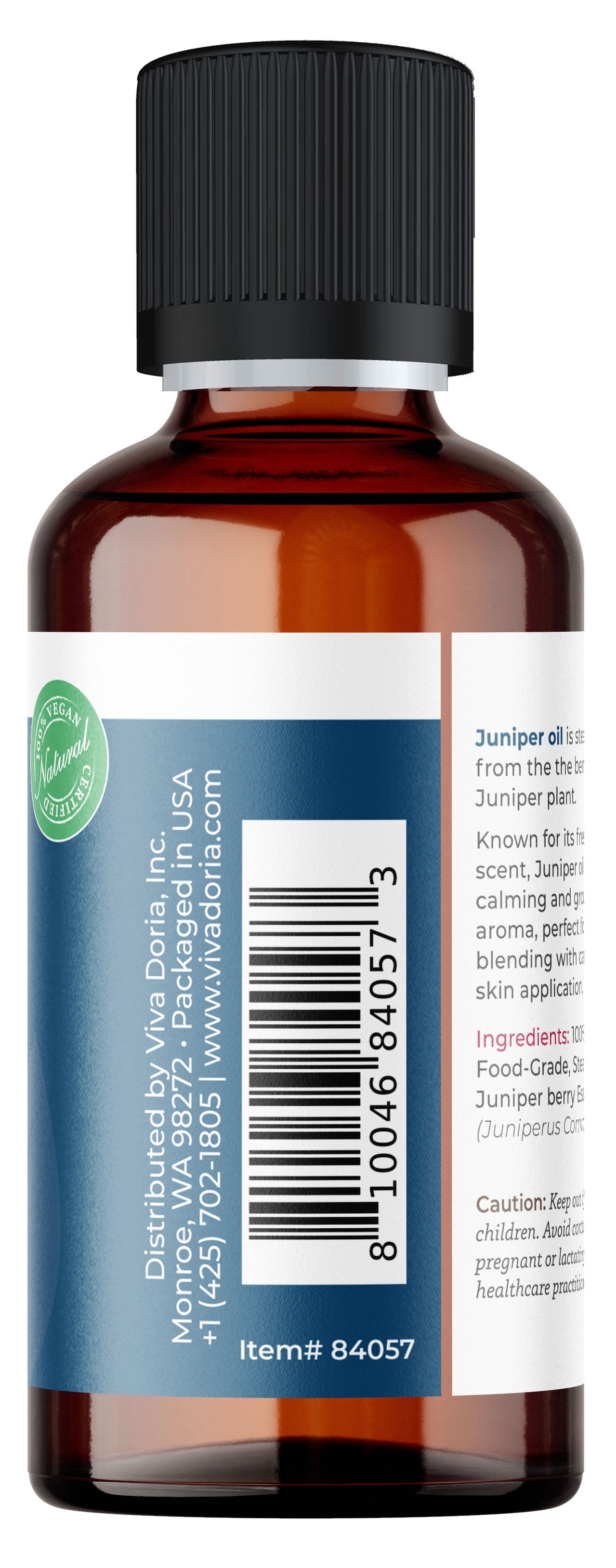 Viva Doria 100% Pure Juniper Essential Oil, Undiluted, Food Grade, Juniper Berry Oil, 30 mL (1 Fluid Ounce)