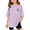 Purple, variant on YAYUBA T Shirts for Girls 7-8 Letter Graphic Printed Round Neck Back To School Short Sleeve T Shirt Loose Trendy Tops Preppy T Shirt for Boys and Girls, 9-10 Years, Black