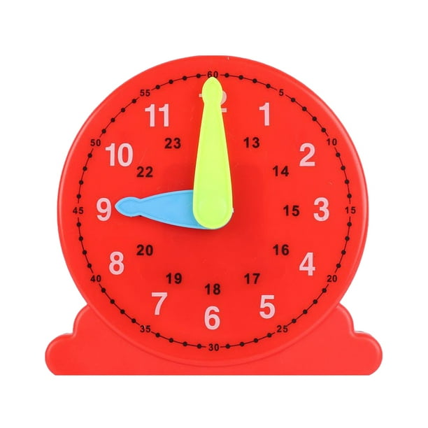 Horloge Montessori - Rouge & Bleue