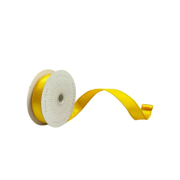 1"x10yd Yellow Satin Ribbon