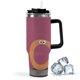 thumbnail image 1 of Ernie Vaso aislado de acero inoxidable con asa, diseño temático, regalo para familia, amigos y fans; incluye pajita y encaja en el portavasos estándar, 40 oz, 1 of 6