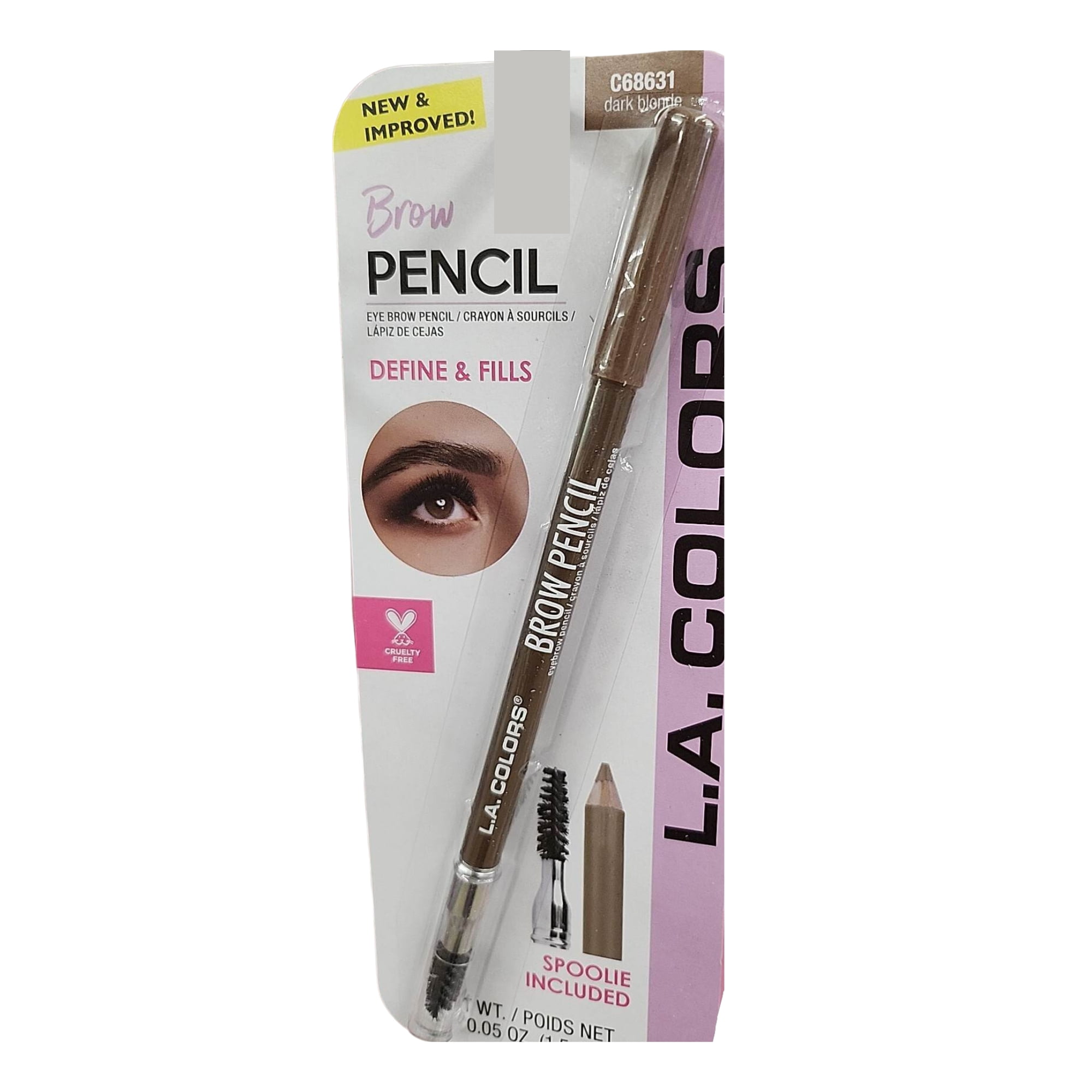 L.A. Colors Brow Pencils Dark Blonde with Spoolie Included Easy to Use