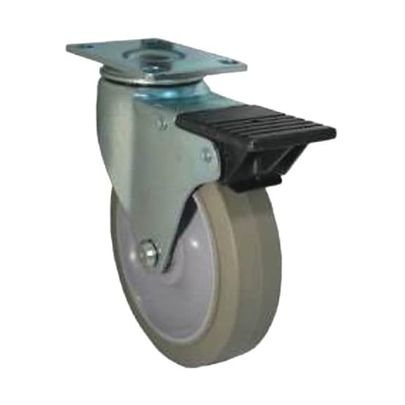 Flexcart Caster Set, 5 in -Dia, Gray, 300 lb, 1PK FC-HDLC