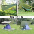 thumbnail image 5 of 118'x118'Hammock Rain Fly Waterproof Tent Tarp Cover Lightweight Nylon Camping Shelter Tarpaulin with Corner Eyelet/Rope/Gound Nails Stakes for Travel Hiking Backpacking,Survival Gear,Gray, 5 of 8