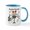 White/Blue Inside, variant on CafePress - Flute Player Mug - 11 oz Ceramic Mug - Novelty Coffee Tea Cup