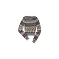 thumbnail image 1 of Aeropostale Womens Knit Patterned Pullover Sweater, Grey, Juniors, Small, 1 of 1